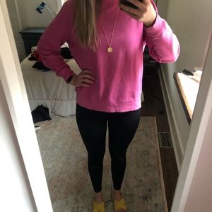 Lands End pink crew neck sweatshirt